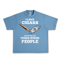 Pebble Blue Funny Cigar Accessories Gift Set Cigar Lover Smokers Party Urban Heavy Tee - minhPixels