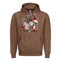 Chestnut Merry Christmas Zipper Hoodie - CowhideDigitalArt