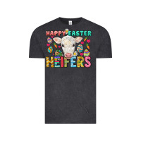 Vintage Black Happy Easter Heifers Easter Day Vintage Tee - HowdyJamesFarm
