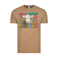 Vintage Coffee Happy Easter Heifers Easter Day Vintage Tee - HowdyJamesFarm