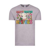Vintage Zinc Happy Easter Heifers Easter Day Vintage Tee - HowdyJamesFarm