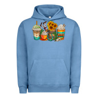 Pigment Pebble Blue rodeo coffee cups Urban Hoodie - AdoDesignShop