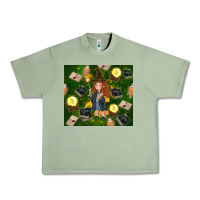 Oil Green wizard girl with magic Urban Heavy Tee - TumblerDesignByShophia
