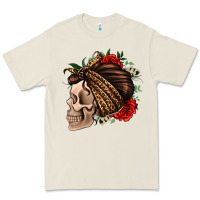 Bone leopard bandana and roses skull Premium Tee - Jasminsmagicworld