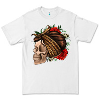 White leopard bandana and roses skull Premium Tee - Jasminsmagicworld