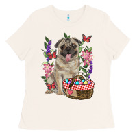 Bone Easter pug Ladies Tee - RanaPortraitStore