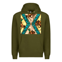 Army Green native american aztec seamless pattern 6 Premium Hoodie - BundleAndBundleShop