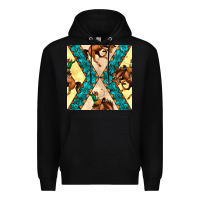 Black native american aztec seamless pattern 6 Premium Hoodie - BundleAndBundleShop
