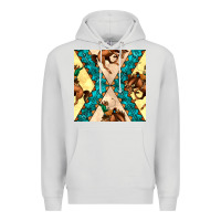 Dove Grey native american aztec seamless pattern 6 Premium Hoodie - BundleAndBundleShop