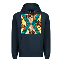 Navy native american aztec seamless pattern 6 Premium Hoodie - BundleAndBundleShop