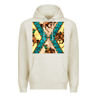 Oatmeal Heather native american aztec seamless pattern 6 Premium Hoodie - BundleAndBundleShop