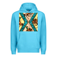 Ocean Blue native american aztec seamless pattern 6 Premium Hoodie - BundleAndBundleShop