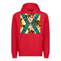 Red native american aztec seamless pattern 6 Premium Hoodie - BundleAndBundleShop