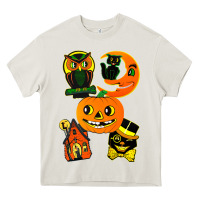 Cream Vintage Halloween Heavy Core Tee - minhPixels