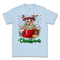 Dusty Blue Sweet christmas Classic Tee - NancyCooperArtShop