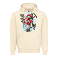 Sandshell merry Christmas gnome Zipper Hoodie - CowhideDigitalArt