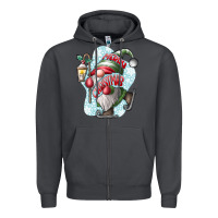 Smoke merry Christmas gnome Zipper Hoodie - CowhideDigitalArt