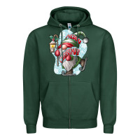 Sports Green merry Christmas gnome Zipper Hoodie - CowhideDigitalArt
