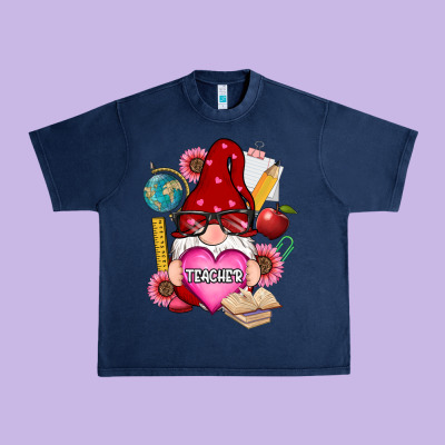 Valentines Day Teacher Gnome Urban Heavy Tee Designed By Ranaportraitstore