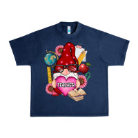 Navy valentines day teacher gnome Urban Heavy Tee - RanaPortraitStore