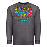 Charcoal Heather sunrise sunburn sunset repeat Premium Sweatshirt - Artiststas