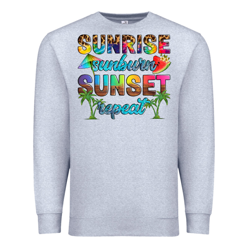 Sunrise Sunburn Sunset Repeat Premium Sweatshirt by Artiststas | Teevron