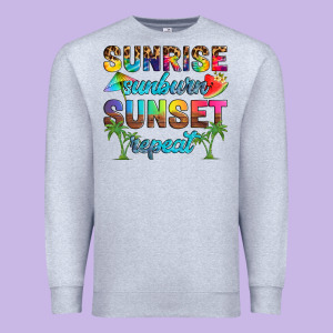 Sunrise Sunburn Sunset Repeat Premium Sweatshirt Designed By Artiststas