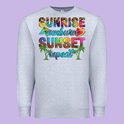 Sunrise Sunburn Sunset Repeat Premium Sweatshirt Designed By Artiststas