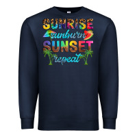 Navy sunrise sunburn sunset repeat Premium Sweatshirt - Artiststas