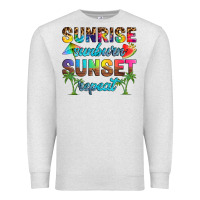 Oatmeal Heather sunrise sunburn sunset repeat Premium Sweatshirt - Artiststas