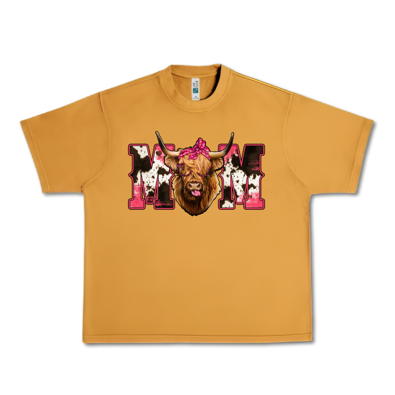 Western Highland Cow Mom Urban Heavy Tee by HowdyJamesFarm | Teevron