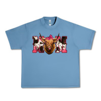 Pebble Blue Western Highland Cow mom Urban Heavy Tee - HowdyJamesFarm