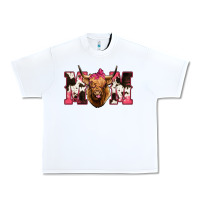 White Western Highland Cow mom Urban Heavy Tee - HowdyJamesFarm