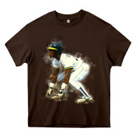 Chocolate Brown Rickey Henderson Heavy Core Tee - minhPixels