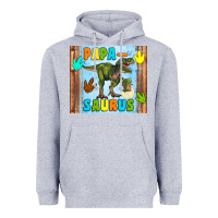 Heather Grey papa saurus Heavyweight Hoodie - Artiststas