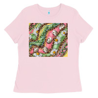 Bubblegum Pink Easter Quail Egg And Daisy Ladies Tee - RanaPortraitStore