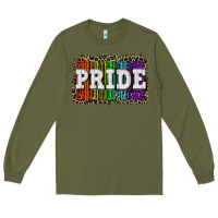 Army Green Pride barcode Long Sleeve Tee - CowGirlArtShop