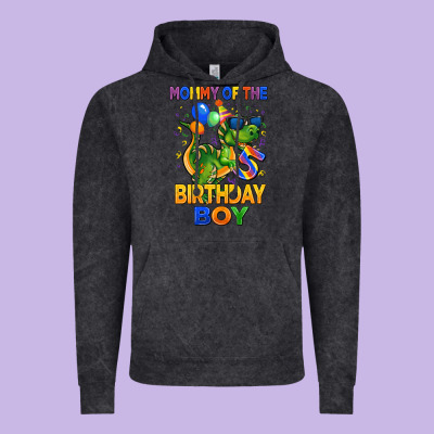 Mommy Of The 5 Th Birthday Boy T Rex Vintage Hoodie Designed By Cowgirlartshop