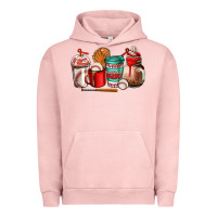Pigment Salmon baseball coffee cup Urban Hoodie - AdoDesignShop