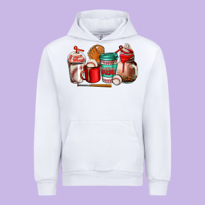 Baseball Coffee Cup Urban Hoodie Designed By Adodesignshop