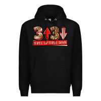 Black three up three down baseball Premium Hoodie - Jasminsmagicworld