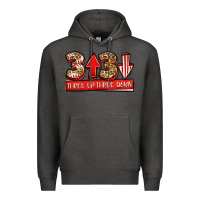 Charcoal Heather three up three down baseball Premium Hoodie - Jasminsmagicworld