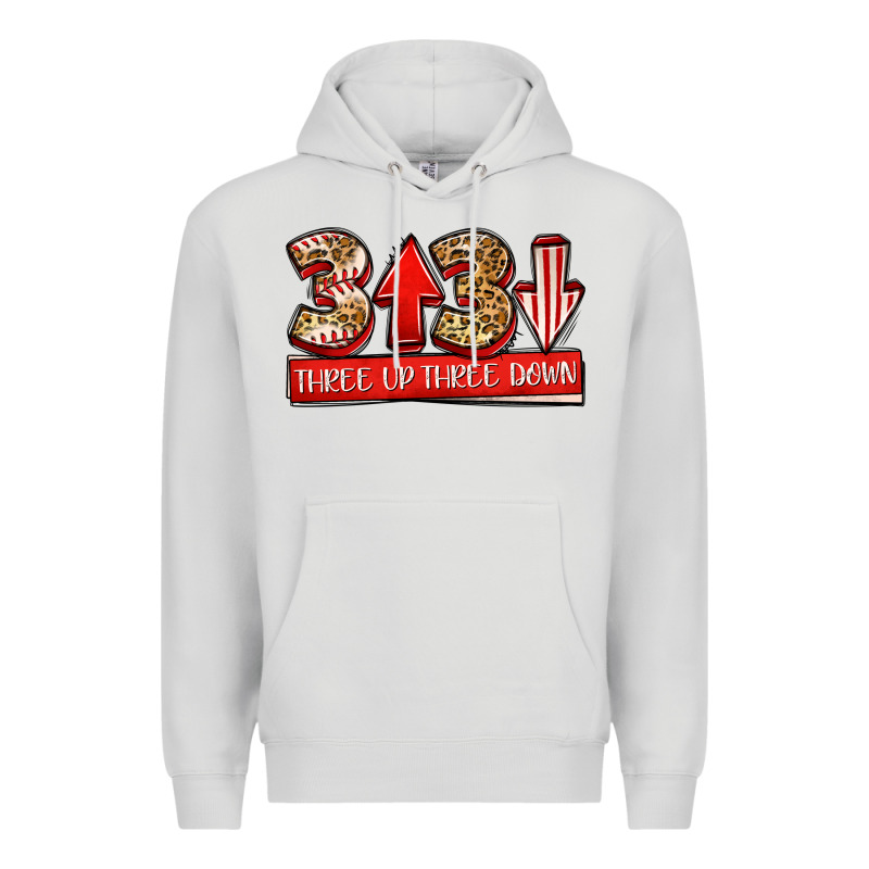 Three Up Three Down Baseball Premium Hoodie by Jasminsmagicworld | Teevron