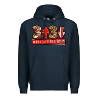 Navy three up three down baseball Premium Hoodie - Jasminsmagicworld