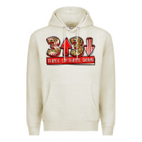Oatmeal Heather three up three down baseball Premium Hoodie - Jasminsmagicworld