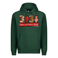 Sports Green three up three down baseball Premium Hoodie - Jasminsmagicworld