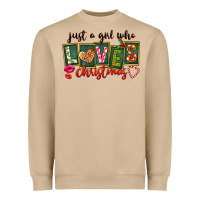 Mushroom Just A Girl Who Loves Christmas Heavyweight Sweatshirt - FaDigitalArtStudio