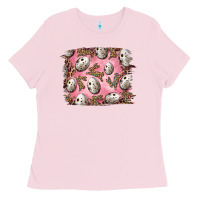 Bubblegum Pink Easter Quail Eggs And Leopard Bunny Ladies Tee - RanaPortraitStore