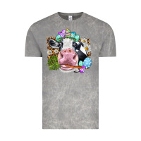 Cloud Rock Happy Easter Cow with eggs Easter Day Vintage Tee - HowdyJamesFarm