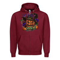 Burgundy lets get spooky Zipper Hoodie - SublimationCraftShop